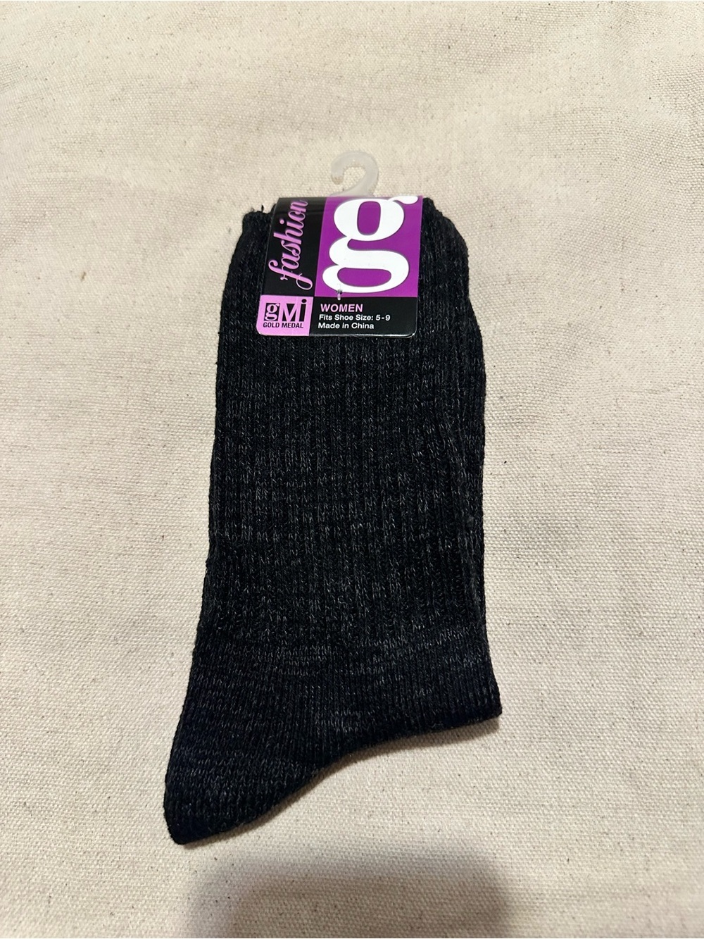 Gold Medal | Socks | Gold Medal Women’s Charcoal & Black Ribbed Socks